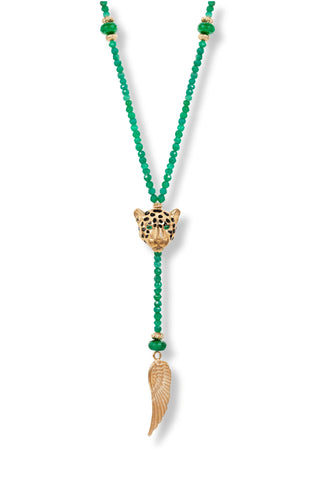 Emerald Jaguar Rosary Necklace