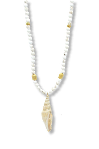 Long White Shell Necklace