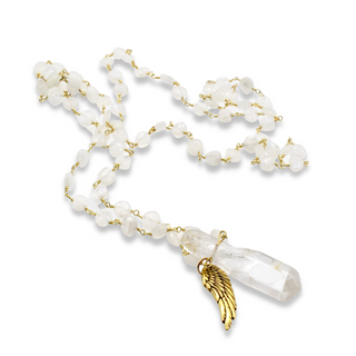 moonstone necklace, crystal necklace, amanda marcucci necklace