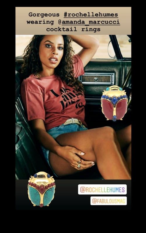 Rochelle Humes wearing Amanda Marcucci