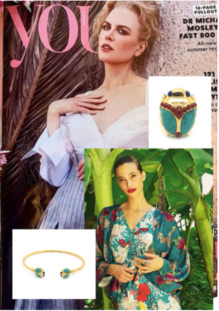 YOU Magazine, scarab, Jewellery, gold jewellery, Egyptian jewellery, Amanda Marcucci