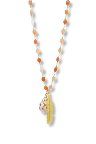 Moonstone Shell Necklace