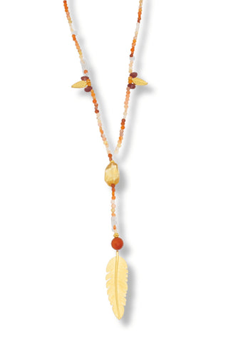 Opal and Citrine Rosary Necklace