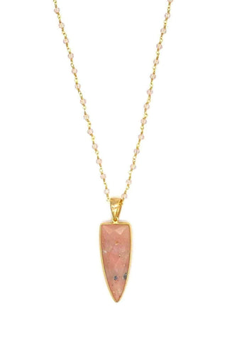 Pink Opal Point Necklace